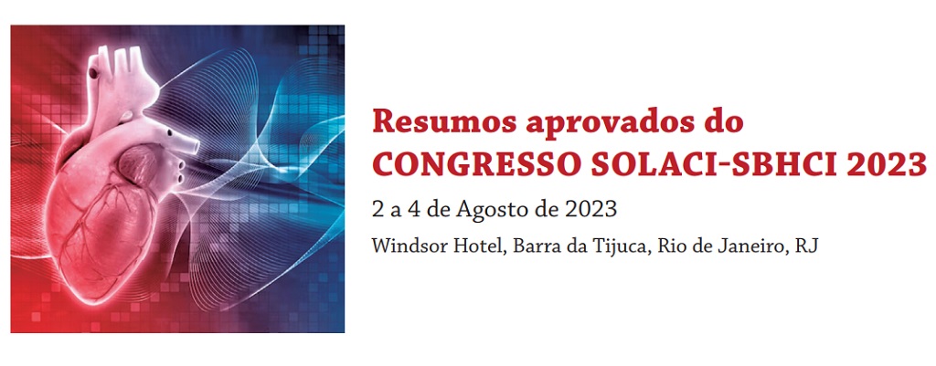 Resumos aprovados para o CONGRESSO SBHCI 2023